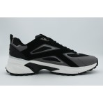 Calvin Klein Knit Mesh Runner Ανδρικά Sneakers Μαύρα, Γκρι Σκούρο, Λευκά