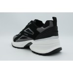 Calvin Klein Knit Mesh Runner Ανδρικά Sneakers Μαύρα, Γκρι Σκούρο, Λευκά