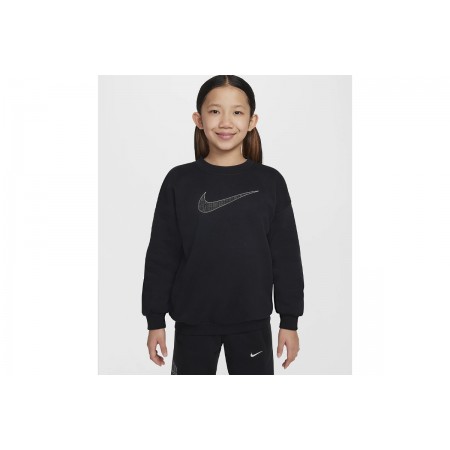 Nike Sportswear Club Fleece Παιδικό Φούτερ με Λαιμόκοψη Μαύρο