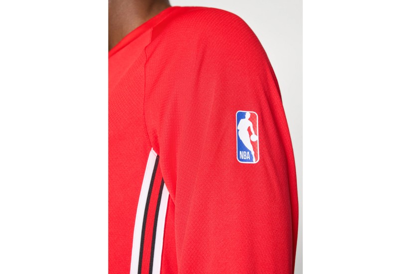 Nike Dri-FIT NBA Chicago Bulls Ανδρική Μακρυμάνικη Μπλούζα με Λαιμόκοψη Κόκκινη
