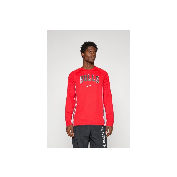 Nike Nba Chicago Bulls Μπλούζα Με Λαιμόκοψη Ανδρική (HM7008 657)