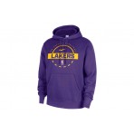 Nike Los Angeles Lakers Ανδρικό Φούτερ με Κουκούλα Μωβ, Κίτρινο