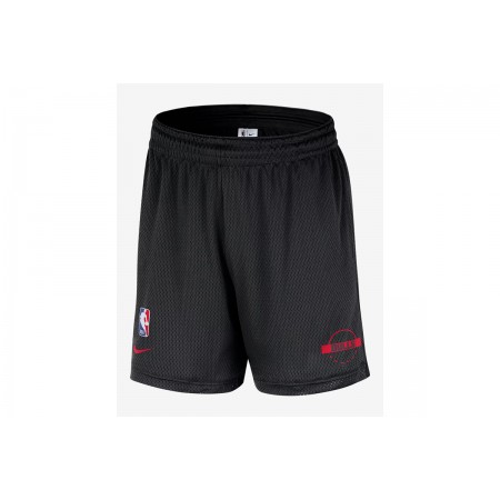Nike NBA Chicago Bulls Mesh Ανδρική Μπασκετική Βερμούδα Μαύρη