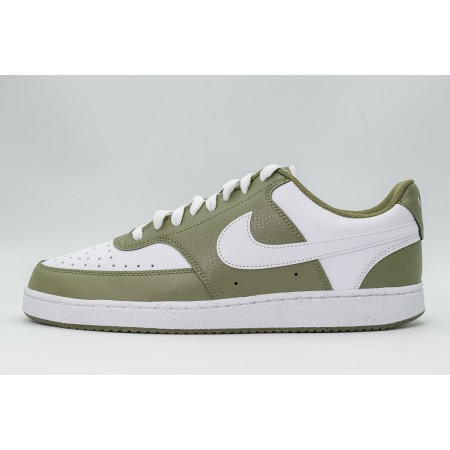 Nike Court Vision Low Ανδρικά Sneakers Λευκά, Λαδί