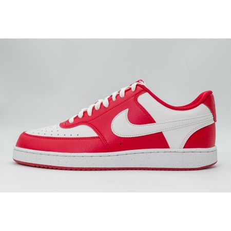 Nike Court Vision Low Ανδρικά Sneakers Κόκκινα, Λευκά