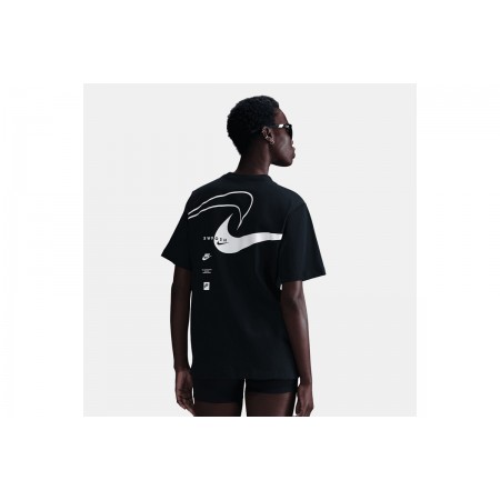 Nike Sportswear Club Γυναικείο Κοντομάνικο T-Shirt Μαύρο