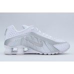 Nike Shox R4 Ανδρικά Sneakers Λευκά, Ασημί