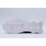 Nike Shox R4 Ανδρικά Sneakers Λευκά, Ασημί