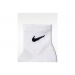 Nike Everyday Elevated Ανδρικές Κάλτσες μέχρι τον Αστράγαλο Λευκές 3 Ζευγάρια