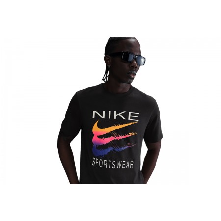 Nike Sportswear 6 Month Swoosh Ανδρικό Κοντομάνικο T-Shirt Μαύρο