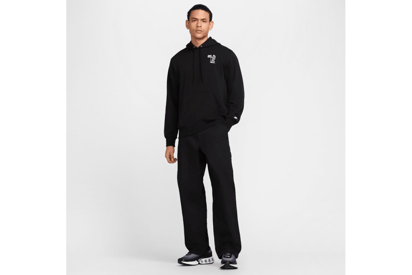 Nike Club French Terry Ανδρικό Φούτερ με Κουκούλα Μαύρο