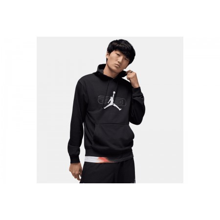 Jordan Sport Crossover Fleece Ανδρικό Φούτερ με Κουκούλα Μαύρο