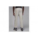 Jordan Sport Crossover Fleece Ανδρικό Παντελόνι Φόρμας Γκρι, Λευκό