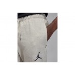Jordan Sport Crossover Fleece Ανδρικό Παντελόνι Φόρμας Γκρι, Λευκό