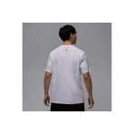 Jordan Sport Dri-Fit Ανδρικό Κοντομάνικο T-Shirt Λευκό, Μαύρο, Κόκκινο