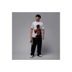 Jordan Sport Dri-Fit Ανδρικό Κοντομάνικο T-Shirt Λευκό, Μαύρο, Κόκκινο