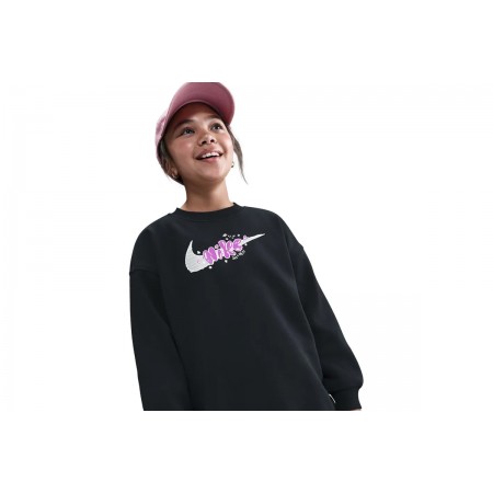 Nike Sportswear Club Παιδική Μακρυμάνικη Μπλούζα Μαύρη