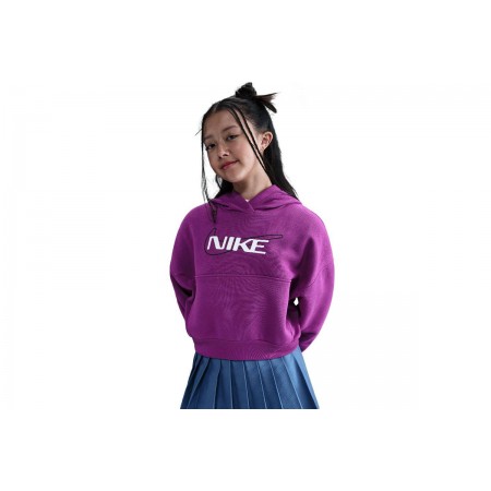 Nike Sportswear Club Fleece Παιδικό Φούτερ με Κουκούλα Μωβ