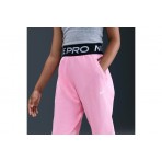 Nike Pro Fleece Dri-FIT Παιδικό Παντελόνι Φόρμας Ροζ