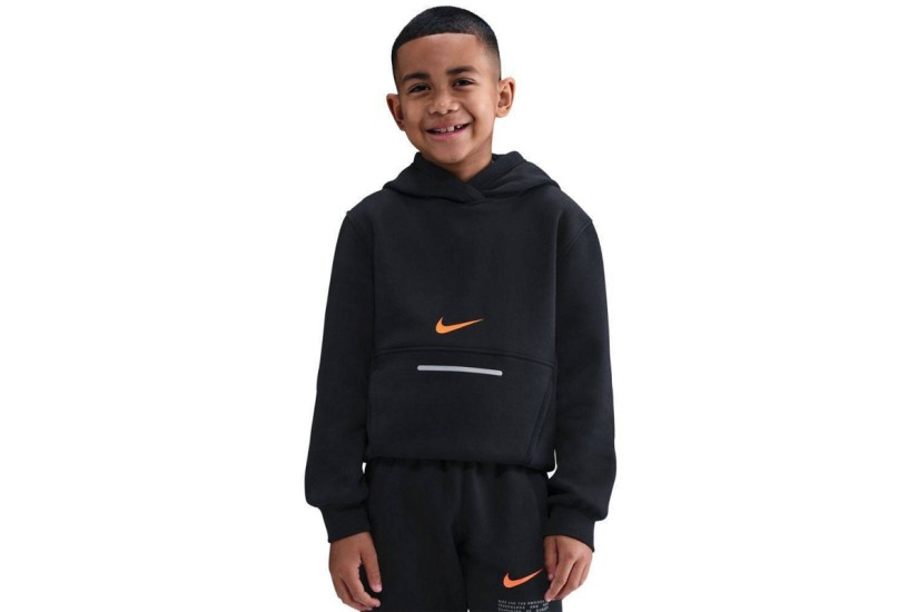 Nike Sportswear Club Fleece Παιδικό Φούτερ με Κουκούλα Μαύρο