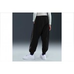Nike Dri-FIT Fleece Παιδικό Παντελόνι Φόρμας Μαύρο, Λευκό
