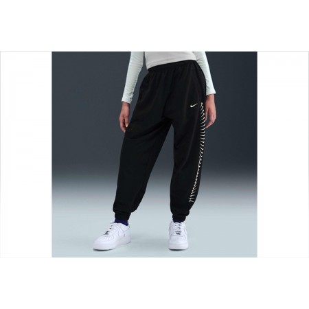 Nike Dri-FIT Fleece Παιδικό Παντελόνι Φόρμας Μαύρο, Λευκό