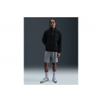 Nike Solo Swoosh Fleece Ανδρική Μακρυμάνικη Μπλούζα με Φερμουάρ Μαύρη