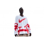 Nike Sportswear Club Hockey Jersey Ανδρική Μακρυμάνικη Μπλούζα Λευκή, Κόκκινη