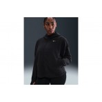 Nike One Therma-Fit Γυναικεία Ζακέτα Fleece Μαύρη
