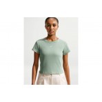 Nike Sportswear Tight Ribbed Γυναικείο Κοντομάνικο T-Shirt Φυστικί
