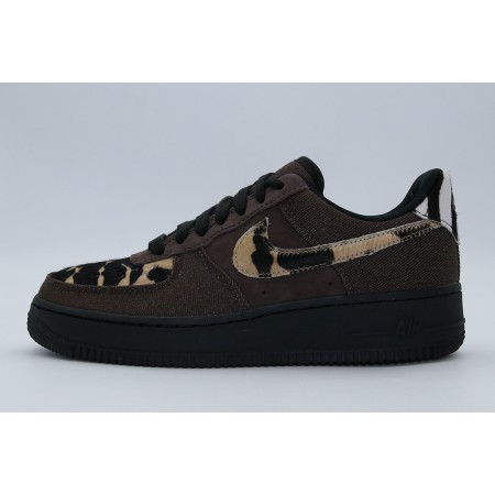Nike Air Force 1 07 Unisex Sneakers Καφέ, Μπεζ, Μαύρα, Λευκά