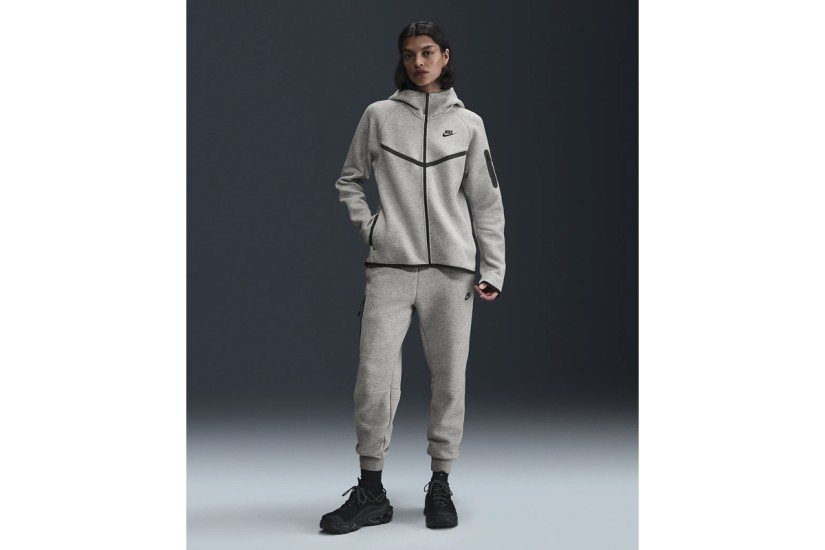 Nike Sportswear Tech Fleece Windrunner Ζακέτα με Κουκούλα Γκρι