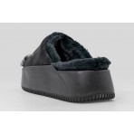 Nike Calm Elevation Fur Γυναικείες Παντόφλες Μαύρες