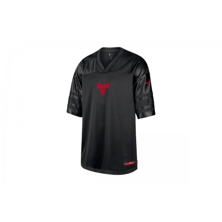 Nike NBA Chicago Bulls Courtside Dri-FIT Ανδρικό Κοντομάνικο T-Shirt Μαύρο