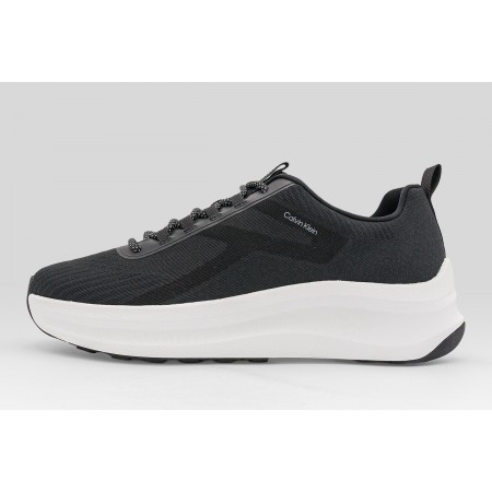 Calvin Klein Chunky Run Lacesock Stripe Ανδρικά Sneakers Μαύρα, Λευκά