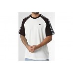 Adidas Originals Britcore Ringer Ανδρικό Κοντομάνικο T-Shirt Εκρού, Καφέ