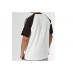 Adidas Originals Britcore Ringer Ανδρικό Κοντομάνικο T-Shirt Εκρού, Καφέ