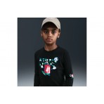 Nike Sportswear Παιδική Μακρυμάνικη Μπλούζα με Λαιμόκοψη Μαύρη