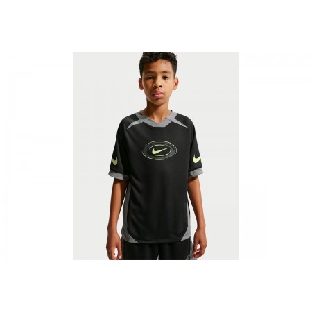 Nike Multi Dri-FIT Παιδικό Κοντομάνικο T-Shirt Μαύρο, Γκρι, Λευκό