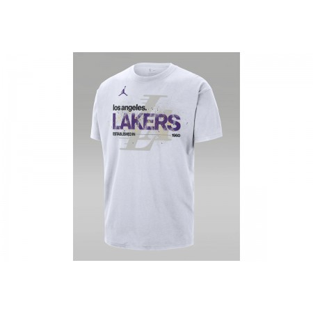 Jordan NBA Los Angeles Lakers Courtside 85 Statement Ανδρικό Κοντομάνικο T-Shirt Λευκό