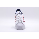 Adidas Originals Superstar Παιδικά Sneakers Λευκά, Κόκκινα