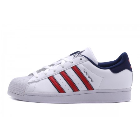 Adidas Originals Superstar Παιδικά Sneakers Λευκά, Κόκκινα