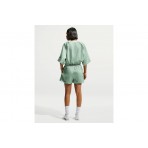 Nike Sportswear Oversized Satin Γυναικείο Κοντομάνικο T-Shirt Βεραμάν, Εκρού