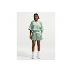 Nike Sportswear Oversized Satin Γυναικείο Κοντομάνικο T-Shirt Βεραμάν, Εκρού