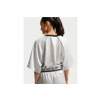 Nike Sportswear Oversized Satin Γυναικείο Κοντομάνικο T-Shirt Εκρού, Μαύρο