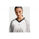 Nike Sportswear Oversized Satin Γυναικείο Κοντομάνικο T-Shirt Εκρού, Μαύρο