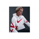 Nike Sportswear Club Fleece Ανδρικό Φούτερ με Κουκούλα Λευκό, Κόκκινο