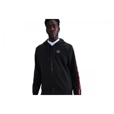 Nike Sportswear Club Fleece Ανδρική Ζακέτα με Κουκούλα Μαύρη