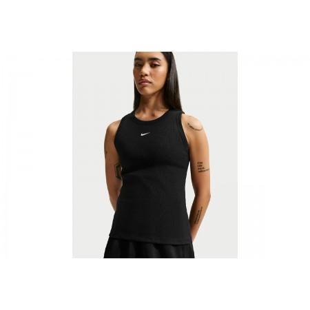 Nike Sportswear Tight Ribbed Γυναικεία Αμάνικη Μπλούζα Μαύρη