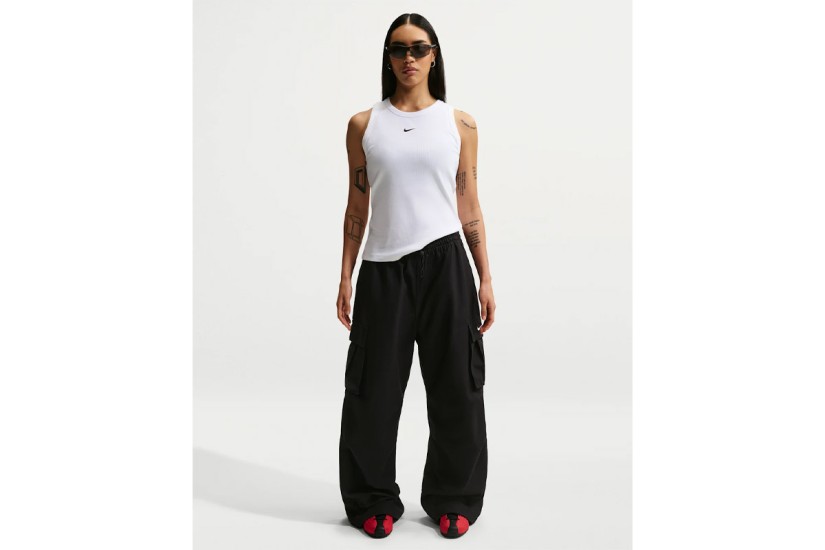 Nike Sportswear Tight Ribbed Γυναικεία Αμάνικη Μπλούζα Λευκή